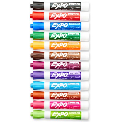 Expo Dry Erase Markers, Chisel Tip, Assorted, 16/Pack (81045)