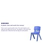 Flash Furniture Whitney Plastic Student Stackable Chair, Blue, 2 Pack (2YUYCX005BLUE)