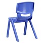 Flash Furniture Whitney Plastic Student Stackable Chair, Blue, 2 Pack (2YUYCX005BLUE)