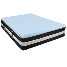 Flash Furniture Capri Comfortable Sleep 12 Inch Mattress & 3 inch Gel Memory Foam Topper Bundle, Ful