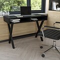 Flash Furniture 42W Home Office Writing Computer Desk with Open Storage Compartments, Black (GCMBLK