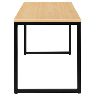 Flash Furniture 47"W Tiverton Industrial Modern Commercial Grade Office Computer Desk, Wood Grain (GCGF15612MAPBK)