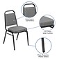 Flash Furniture HERCULES Series Fabric Stacking Banquet Chair, Gray/Silver Vein Frame (FDBHF1SVBCG)