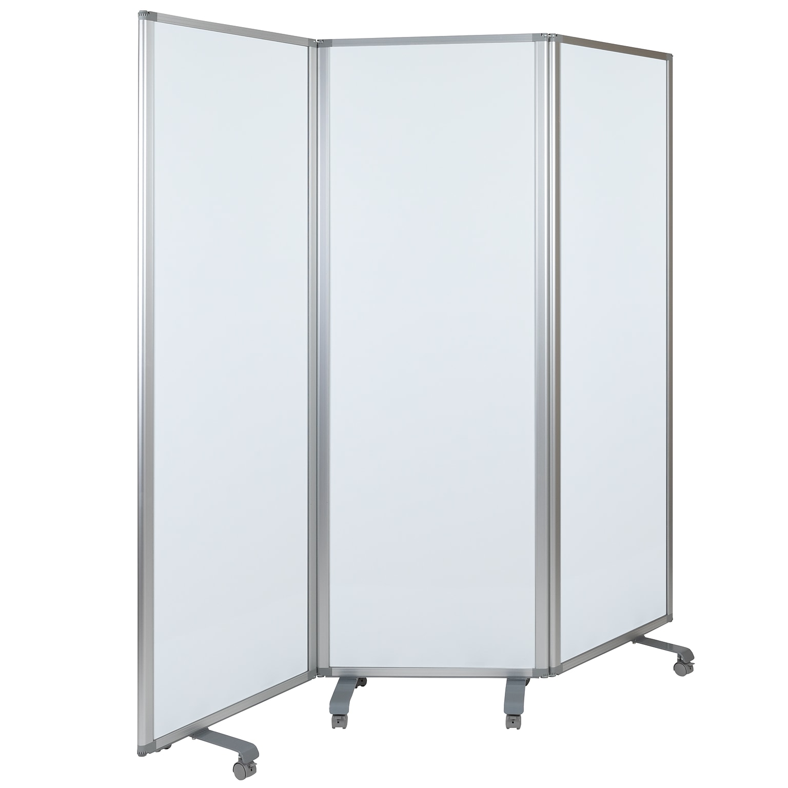 Flash Furniture Mobile Magnetic Whiteboard Partition with Lockable Casters, 72H x 24W (BRPTT0013M60183)