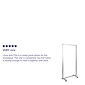 Flash Furniture Mobile Partition with Lockable Casters, 72"H x 36"W, Clear Acrylic (BRPTT021AC90183)
