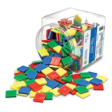 Learning Resources Plastic Square Color Tiles, 400 Pieces (LER0203)