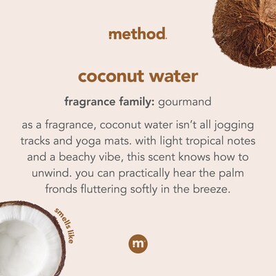 Method Gel Hand Wash, Coconut Water, 12 oz. (01853)