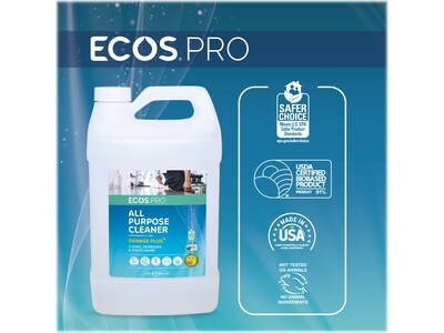 ECOS PRO Orange Plus All Purpose Cleaner and Degreaser, Citrus Scent, 1 Gal. (PL9706/04)