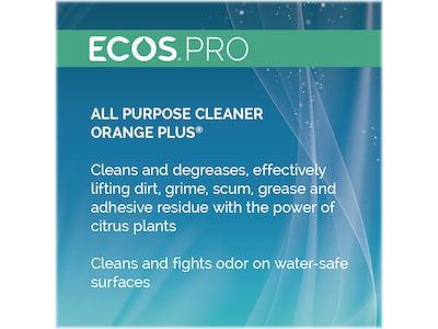 ECOS PRO Orange Plus All Purpose Cleaner and Degreaser, Citrus Scent, 1 Gal. (PL9706/04)