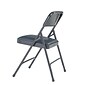 NPS 1200 Series Vinyl Padded Premium Folding Chairs, Dark Midnight Blue/Char-Blue, 4/Pack (1204/4)