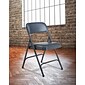 NPS 1200 Series Vinyl Padded Premium Folding Chairs, Dark Midnight Blue/Char-Blue, 4/Pack (1204/4)