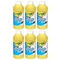 Crayola® Washable Paint, Yellow, 16 oz. Bottle, Pack of 6 (BIN201634-6)