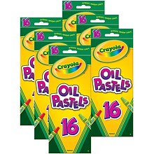 Crayola® Oil Pastels, Assorted Colors, 16 Per Box, 6 Boxes (BIN524616-6)