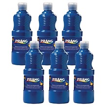 Prang® Ready-to-Use Tempera Paint, Blue, 16 oz. Bottle, Pack of 6 (DIX21605-6)