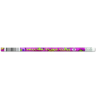Moon Products Welcome To Our Class Pencils, #2 HB Lead, 12 Per Pack, 12 Packs (JRM2117B-12)