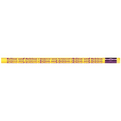 Moon Products Believe and Achieve Pencils, #2 HB Lead, 12 Per Pack, 12 Packs (JRM52032B-12)
