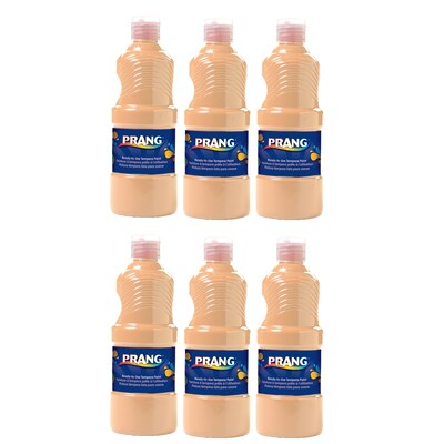 Prang® Ready-to-Use Tempera Paint, Peach, 16 oz. Bottle, Pack of 6 (DIX21634-6)