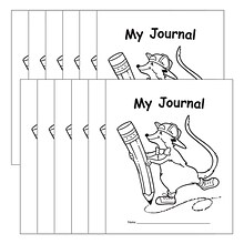 Edupress My Journal, 8.5 x 7, 32 Pages, White, 12/Pack (EP-143-12)