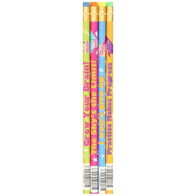 Moon Products Growth Mindset Assortment Pencils, #2 HB Lead, Box of 144 (JRM53216G)