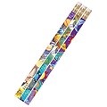 Musgrave Pencil Company Galaxy Galore Motivational/Fun Pencils, 12 Per Pack, 12 Packs (MUS1495D-12)