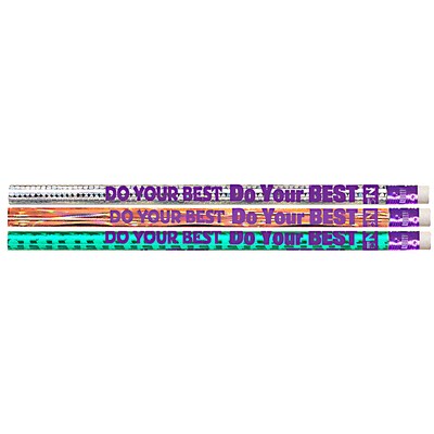 Musgrave Pencil Company Do Your Best On The Test Motivational/Fun Pencils, 12 Per Pack, 12 Packs (MU