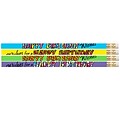 Musgrave Pencil Company Happy Birthday Wishes Pencils, #2 Lead, 12/Pack, 12 Packs (MUS2217D-12)