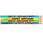 Musgrave Pencil Company Happy Birthday Wishes Pencils, #2 Lead, 12/Pack, 12 Packs (MUS2217D-12)