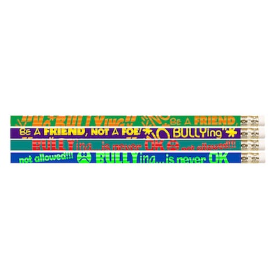 Musgrave Pencil Company No Bullying Motivational Pencils, 12/Pack, 12 Packs (MUS2508D-12)