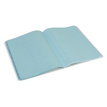 Pacon Composition Notebooks, 9.75 x 7.5, Graph Ruled, 100 Sheets, Blue, 6/Bundle (PACMMK37160-6)