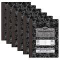 Pacon Composition Notebooks, 9.75 x 7.5, Graph Ruled, 100 Sheets, Black, 6/Bundle (PACMMK37164-6)