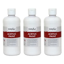 Handy Art Acrylic Paint, 16 oz, Blockout White, Pack of 3 (RPC101005-3)