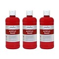 Handy Art Acrylic Paint, 16 oz, Brite Red, Pack of 3 (RPC101040-3)