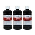 Handy Art Acrylic Paint, 16 oz, Mars Black, Pack of 3 (RPC101100-3)