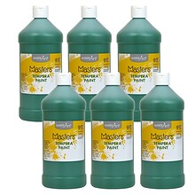 Handy Art Little Masters Tempera Paint, Green, 32 oz., Pack of 6 (RPC203745-6)