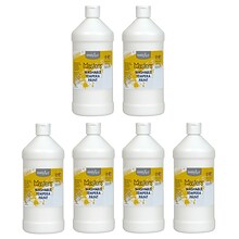 Handy Art Little Masters Washable Tempera Paint, White, 32 oz., Pack of 6 (RPC213705-6)