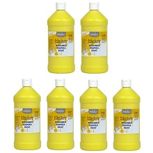 Handy Art Little Masters Washable Tempera Paint, Yellow, 32 oz., Pack of 6 (RPC213710-6)