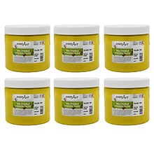 Handy Art Washable Finger Paint, Yellow, 16 oz., Pack of 6 (RPC241010-6)