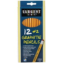 Sargent Art HB #2 Graphite Pencils, Unsharpened, Yellow, 12/Pack, 12 Packs (SAR227291-12)