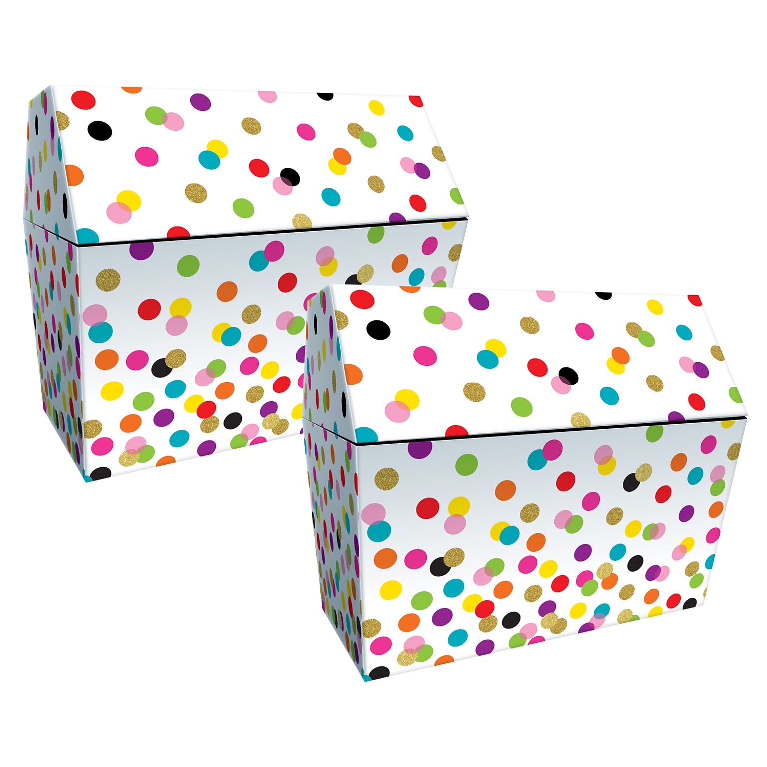 Teacher Created Resources® Confetti Chest, 9.5 x 8, Multicolored, Pack of 2 (TCR8589-2)