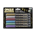 Marvy Uchida® Opaque Brush Markers, Metallic Colors, Pack of 6 (UCH47006A)