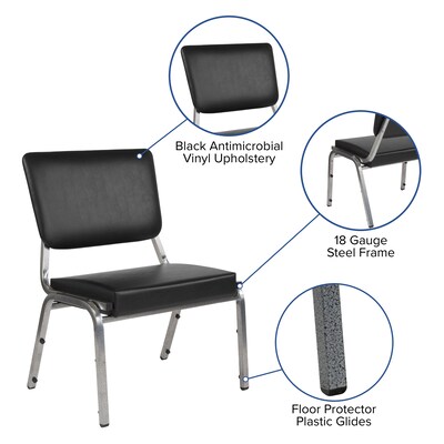 Flash Furniture Vinyl Bariatric Medical Chair, Black (XU604426602BV)