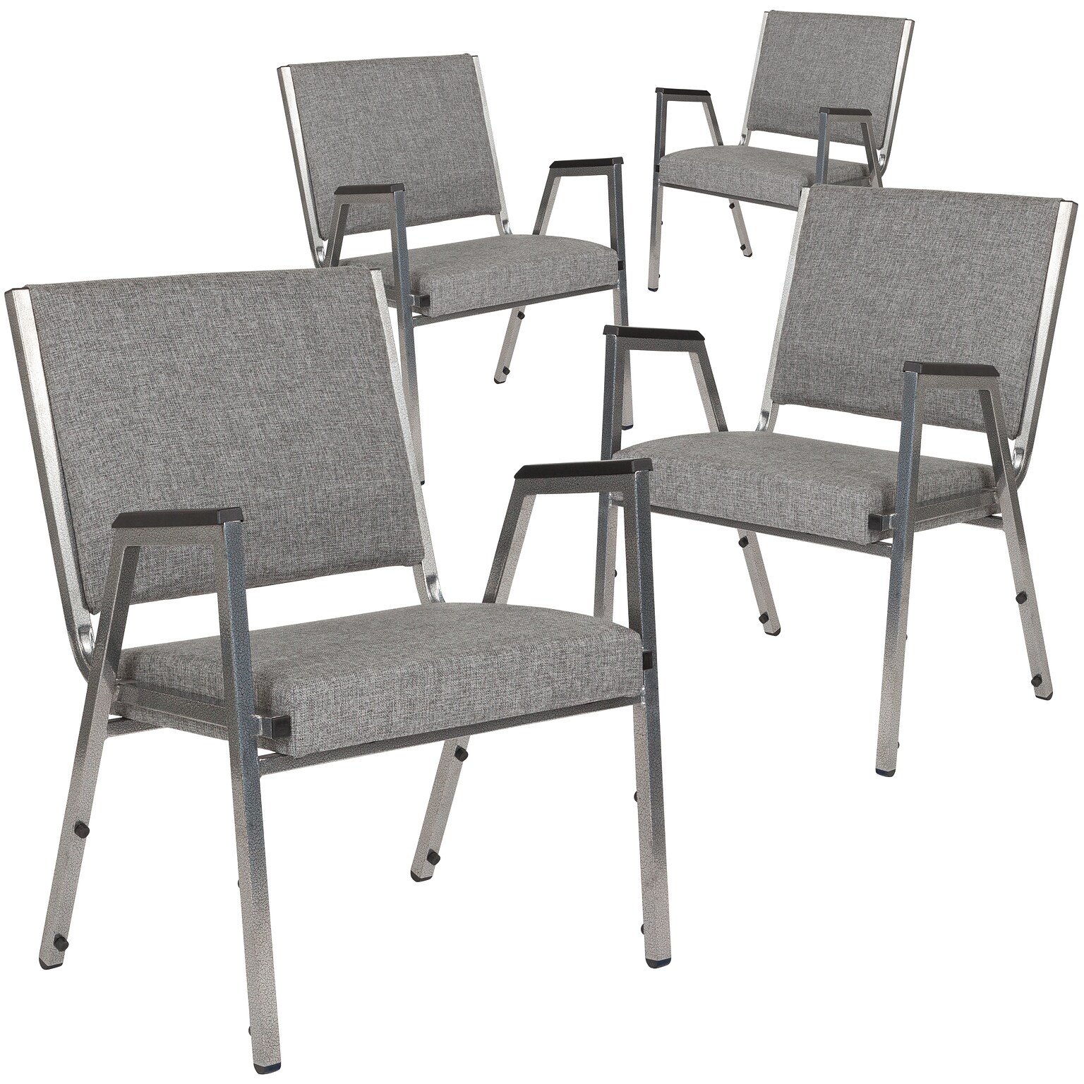 Flash Furniture Fabric Bariatric Medical Chair, Gray, Set of 4 (4XU604436701GY)