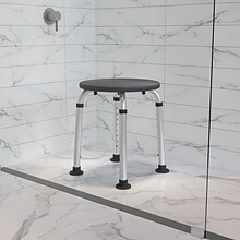 Flash Furniture Adjustable Bath & Shower Stool, Gray (DCHY3400LGRY)