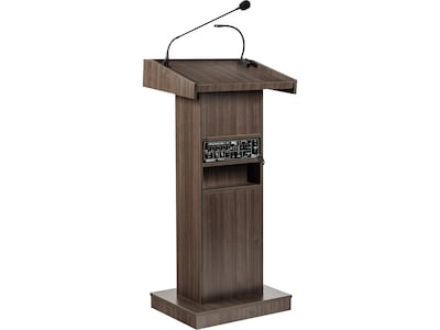 Oklahoma Sound Orator 46" Full Podium Lectern, Ribbonwood (800X-RW)