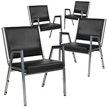 Flash Furniture Vinyl Bariatric Medical Chair, Black, Set of 4 (4XU604436701BKV)