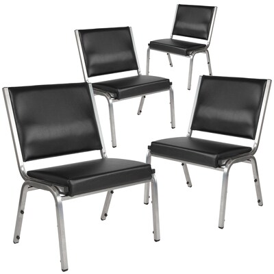 Flash Furniture Vinyl Bariatric Medical Chair, Black, Set of 4 (4XU604426601BV)
