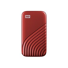 WD My Passport 1TB USB 3.2 External Solid-State Drive, Red (WDBAGF0010BRD-WESN)