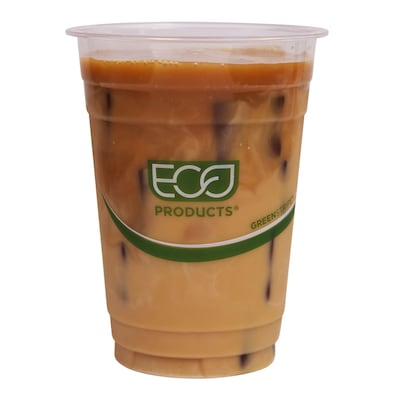 Eco-Products GreenStripe Cold Cups, 16 Oz., Transparent/Green, 500/Carton (EP-CC16-GS)