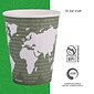 Eco-Products World Art Hot Cups, 12 Oz., Green/White, 600/Carton (EP-BNHC12-WD)