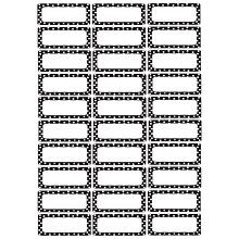 Ashley Productions Die-Cut Magnetic Black & White Dots Nameplates, 2.5 x 1, 30 Per Pack, 3 Packs (